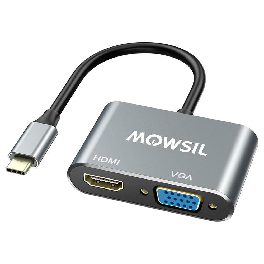محول Mowsil USB-C إلى HDMI+VGA