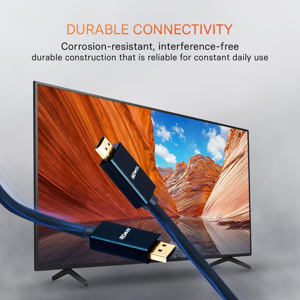 كابل Mowsil DP إلى HDMI 4K