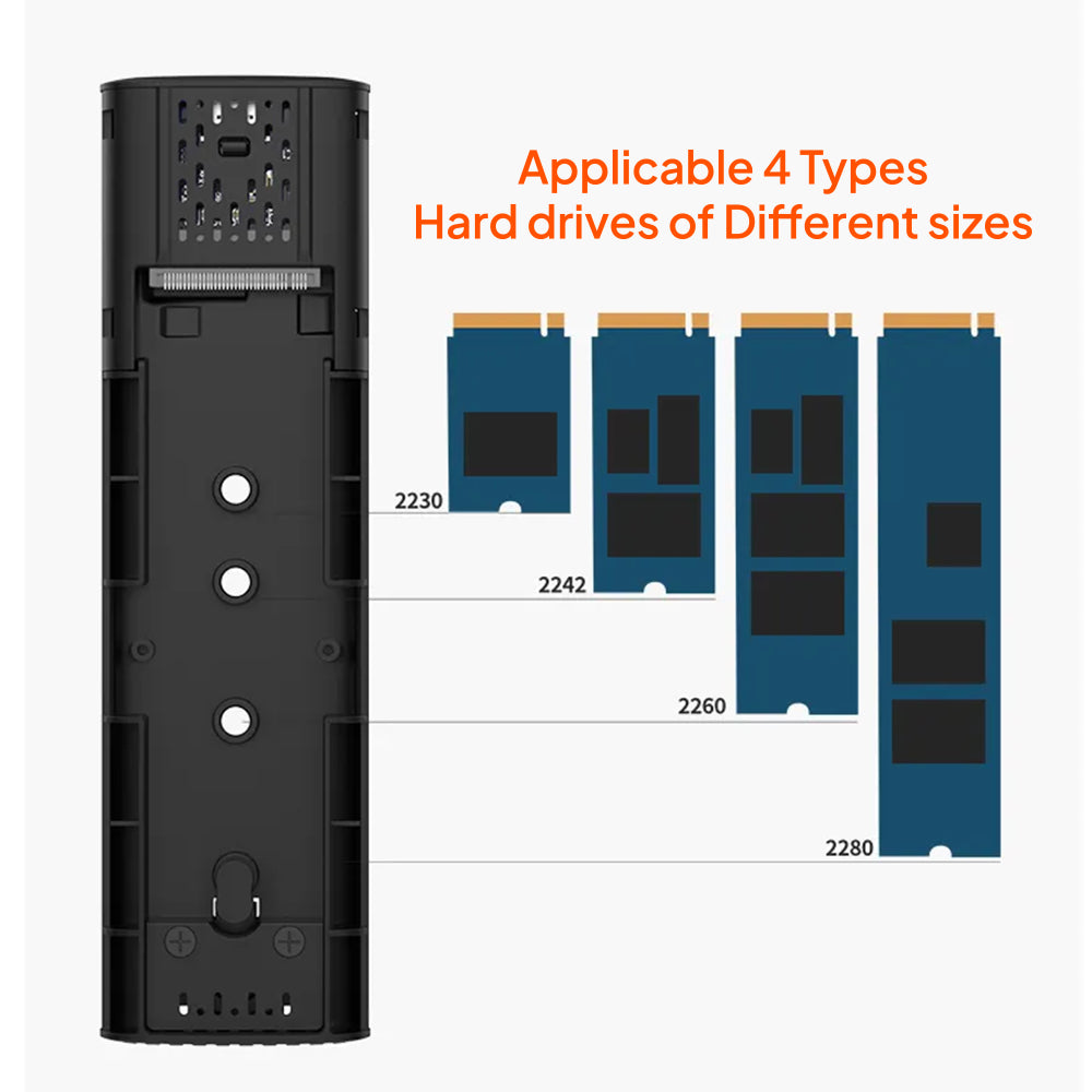 علبة Mowsil M.2 SSD من النوع C+USB