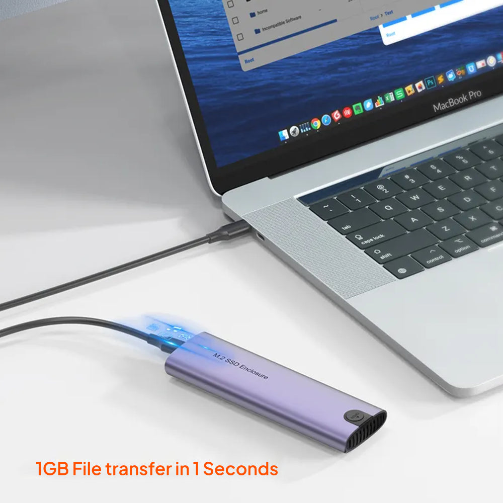 علبة Mowsil M.2 SSD من النوع C+USB