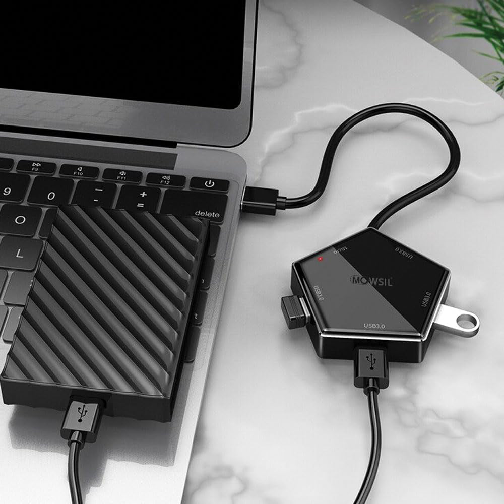 موزع USB 3.0 رباعي المنافذ من مووسيل
