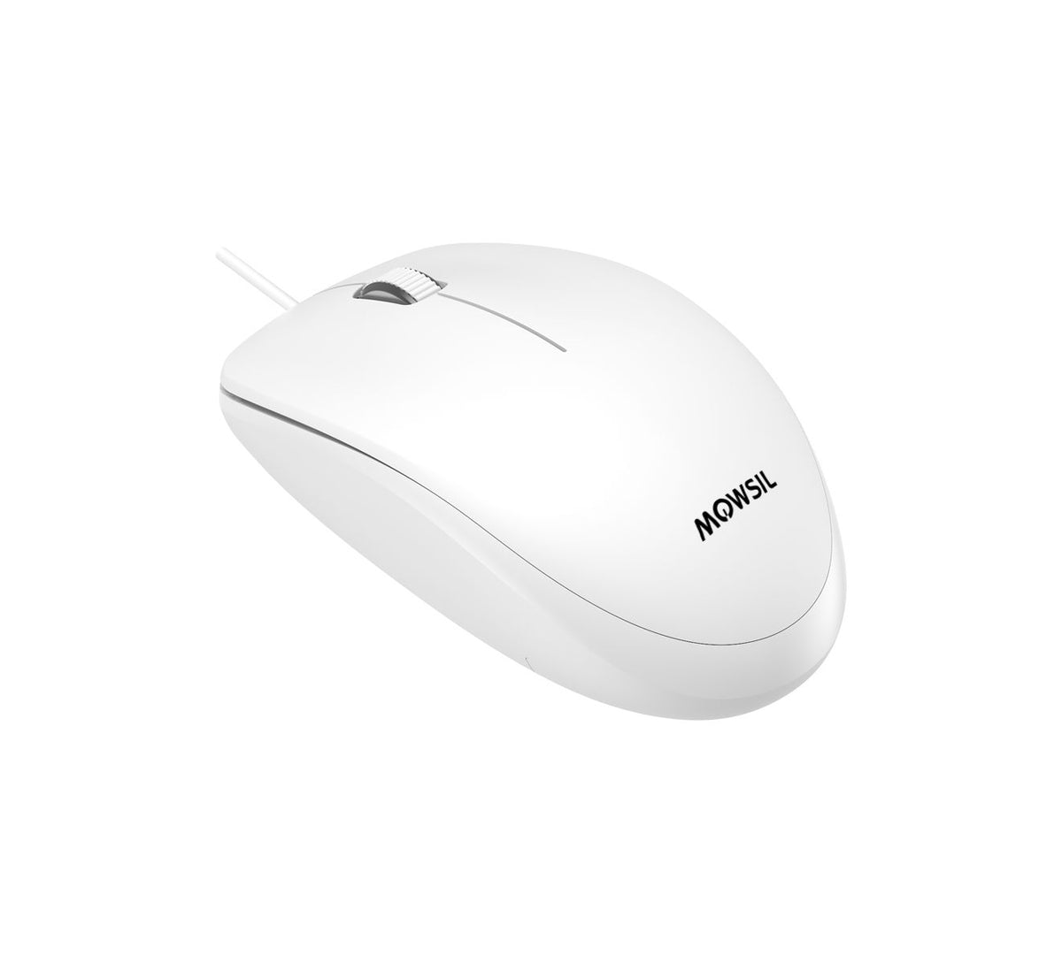 MOWSIL Wired USB Mouse White