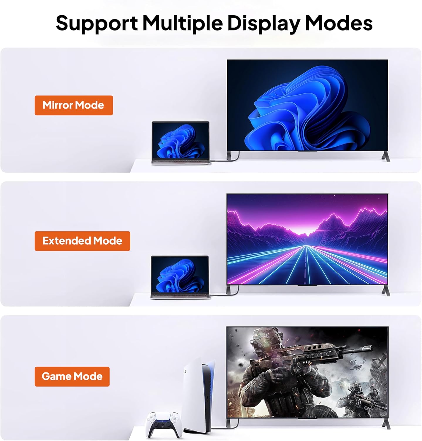 Mowsil 4K DisplayPort Cable DP 1.2 | 4K@60Hz 2K@165Hz Gold-Plated Braided High-Speed Cable for PC & Gaming Monitor
