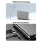Mowsil Laptop Stand with 8-in-1 USB-C Hub, Adjustable Aluminum Laptop Riser