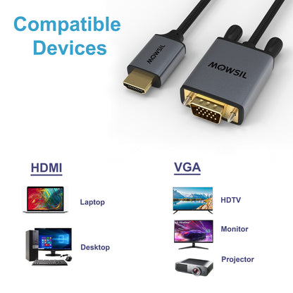 كابل موسيل HDMI إلى VGA بطول 2 متر رمز المنتج: MOHV02 