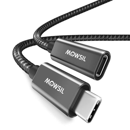 Mowsil USB-C Extension Cable 1.5M, USB 3.2 Gen2 Braided Type-C, 10Gbps Data, 60W PD Fast Charging, 4K@60Hz