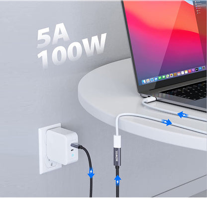 Mowsil USB-C Extension Cable 1.5M, USB 3.2 Gen2 Braided Type-C, 10Gbps Data, 60W PD Fast Charging, 4K@60Hz