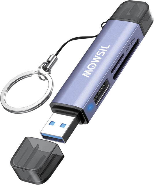 Mowsil SD Card Reader USB 3.0USB C OTG Dual Slot Memory Card Adapter