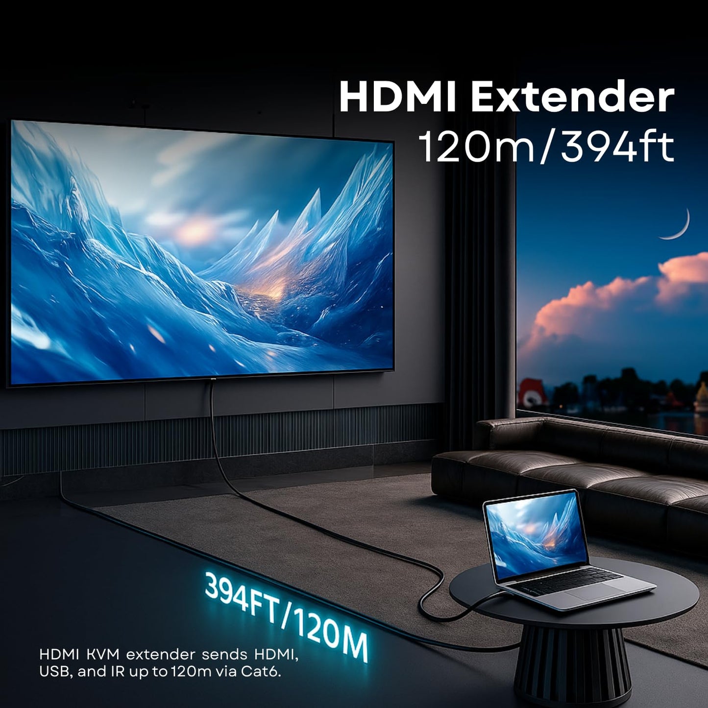 موسع HDMI من مووسيل 120 متر 4K 30 هرتز