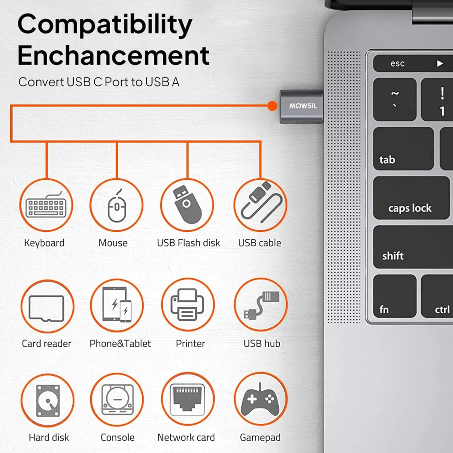 Mowsil USB-C to USB 3.0 Converter