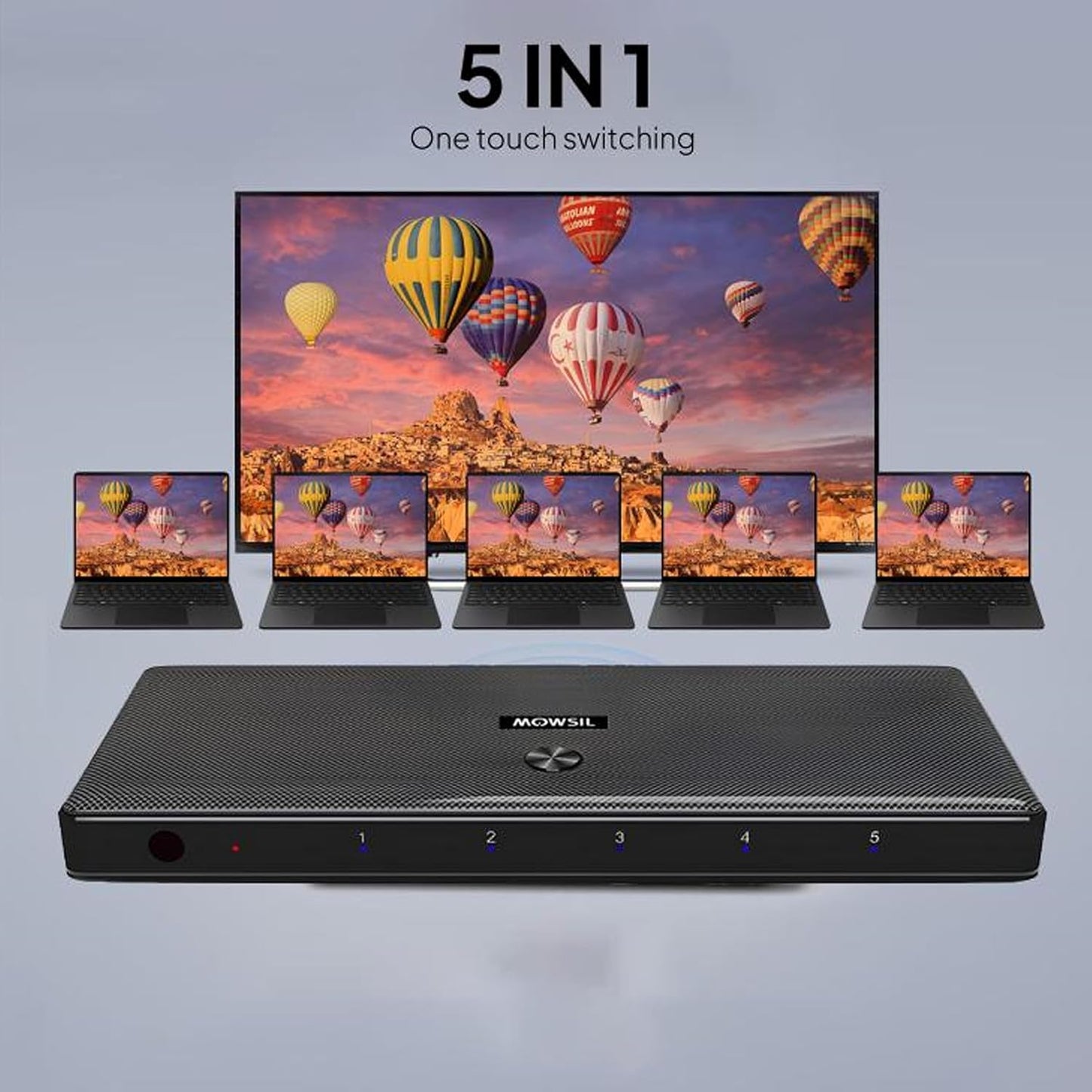 مفتاح HDMI 5 في 1 مخرج 4K