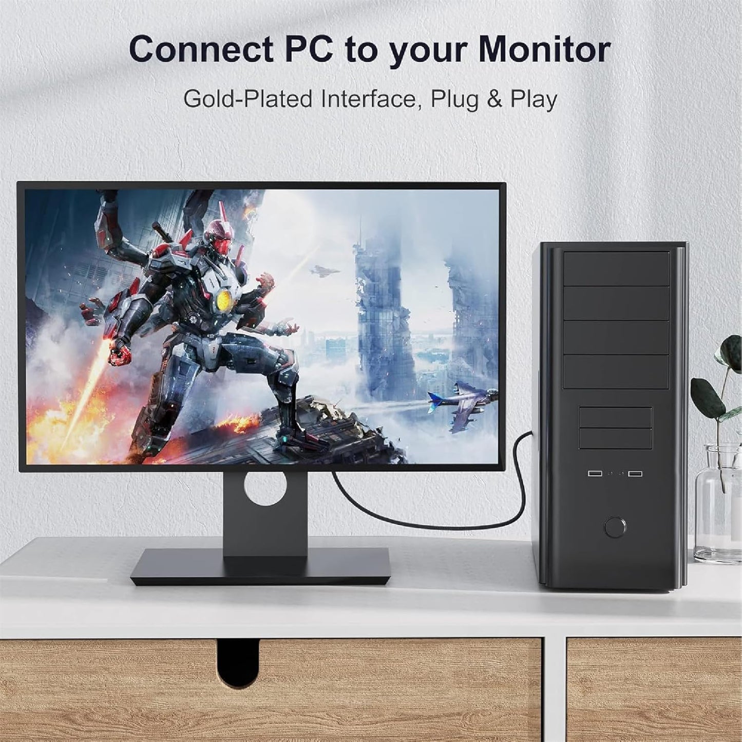 كابل مووسيل DP إلى DVI-D بطول 2 متر