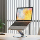 Mowsil Adjustable Laptop Stand for Desk & Tablet – Foldable Aluminium Alloy Stand, Ergonomic Height Adjustment, Anti-Slip Silicone Grip, Portable & Lightweight for Home, Office & Travel