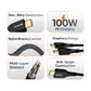 Mowsil USB-C to USB-C PD Fast Charging Cable 100W Type-C Cable, 480Mbps Data Transfer, Zinc Alloy, Nylon Braided for USB-C Phones, Tablets, Laptops