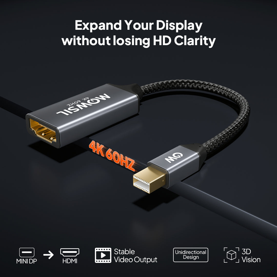 Mowsil Mini DisplayPort to HDMI Adapter