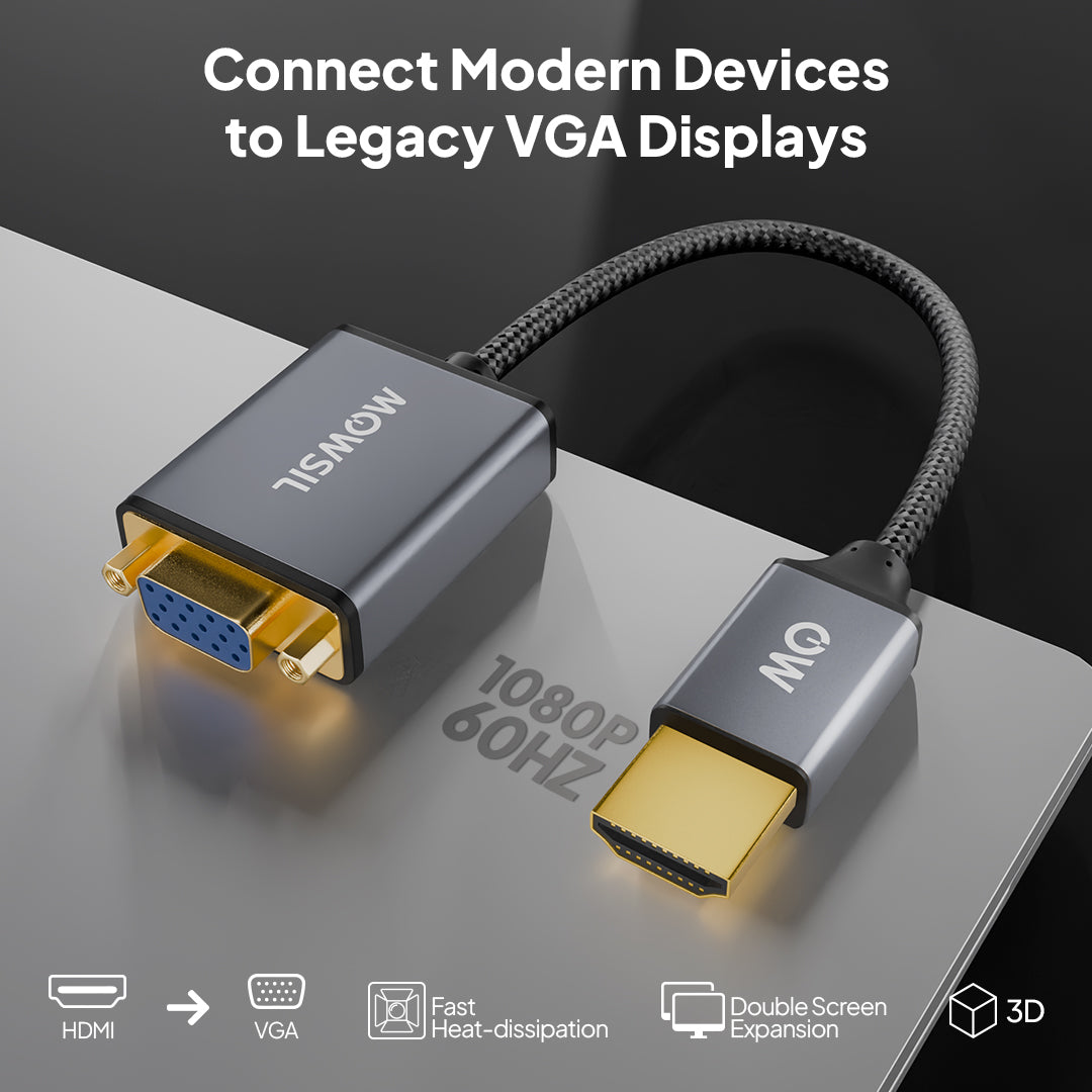 Mowsil HDMI to VGA Adapter
