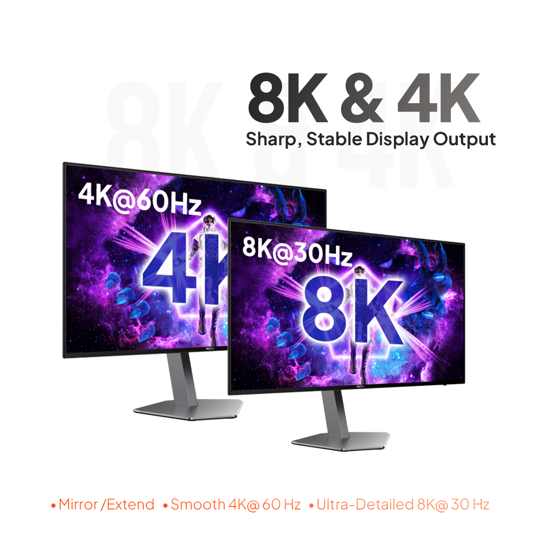 كابل فيديو Mowsil USB-C بدقة 4K وسرعة 20 جيجابت في الثانية وقوة 100 واط بتقنية PD | كابل مضفر من النوع C إلى النوع C لأجهزة MacBook وiPad