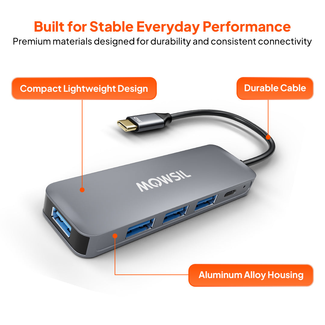 Mowsil USB-C to USB-A Hub