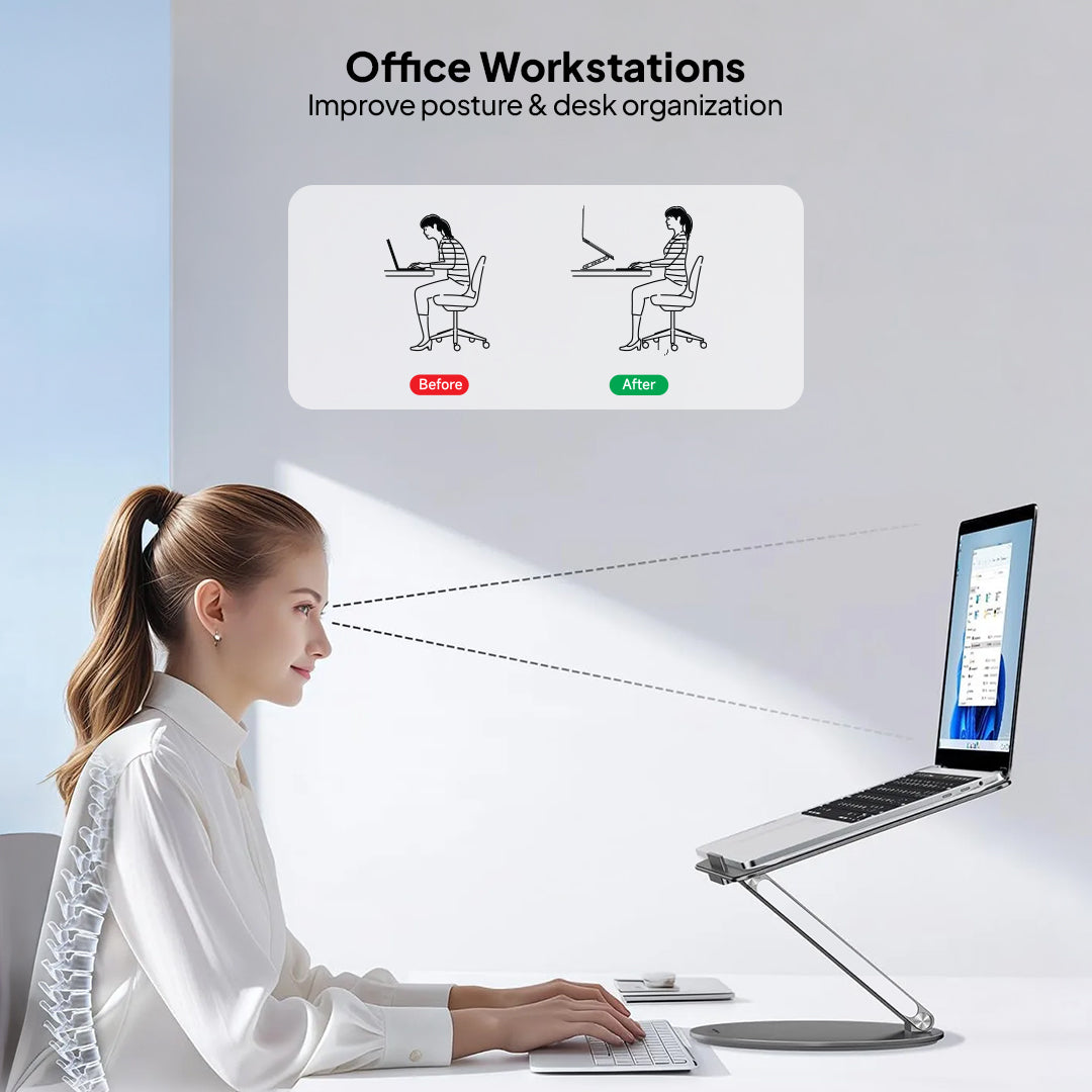 Mowsil Adjustable Laptop Stand for Desk & Tablet
