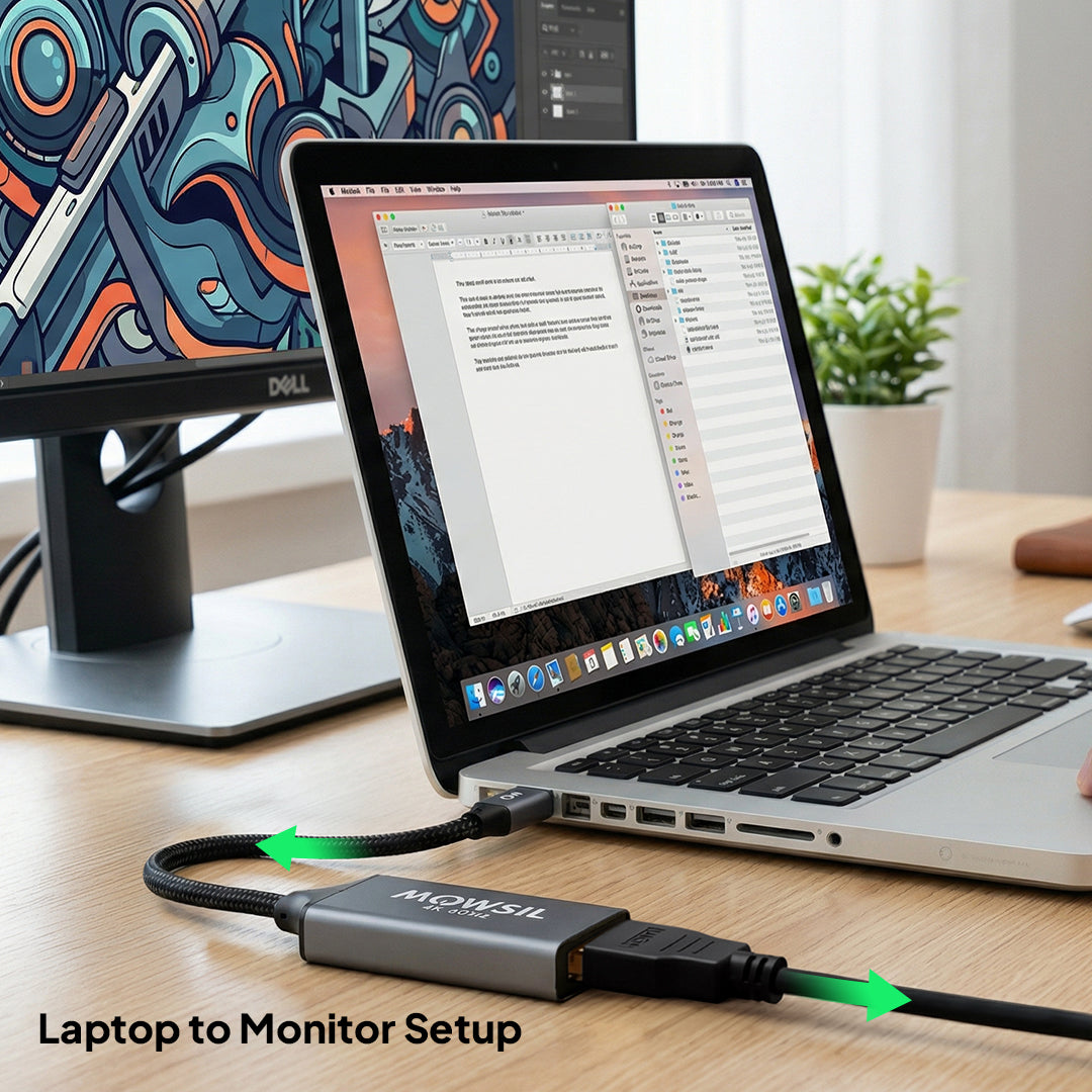 Mowsil Mini DisplayPort to HDMI Adapter