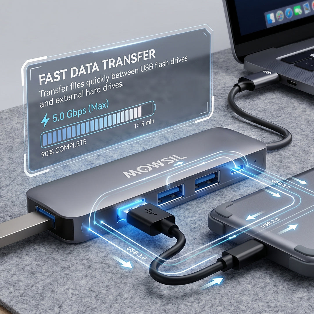 Mowsil USB-C to USB-A Hub