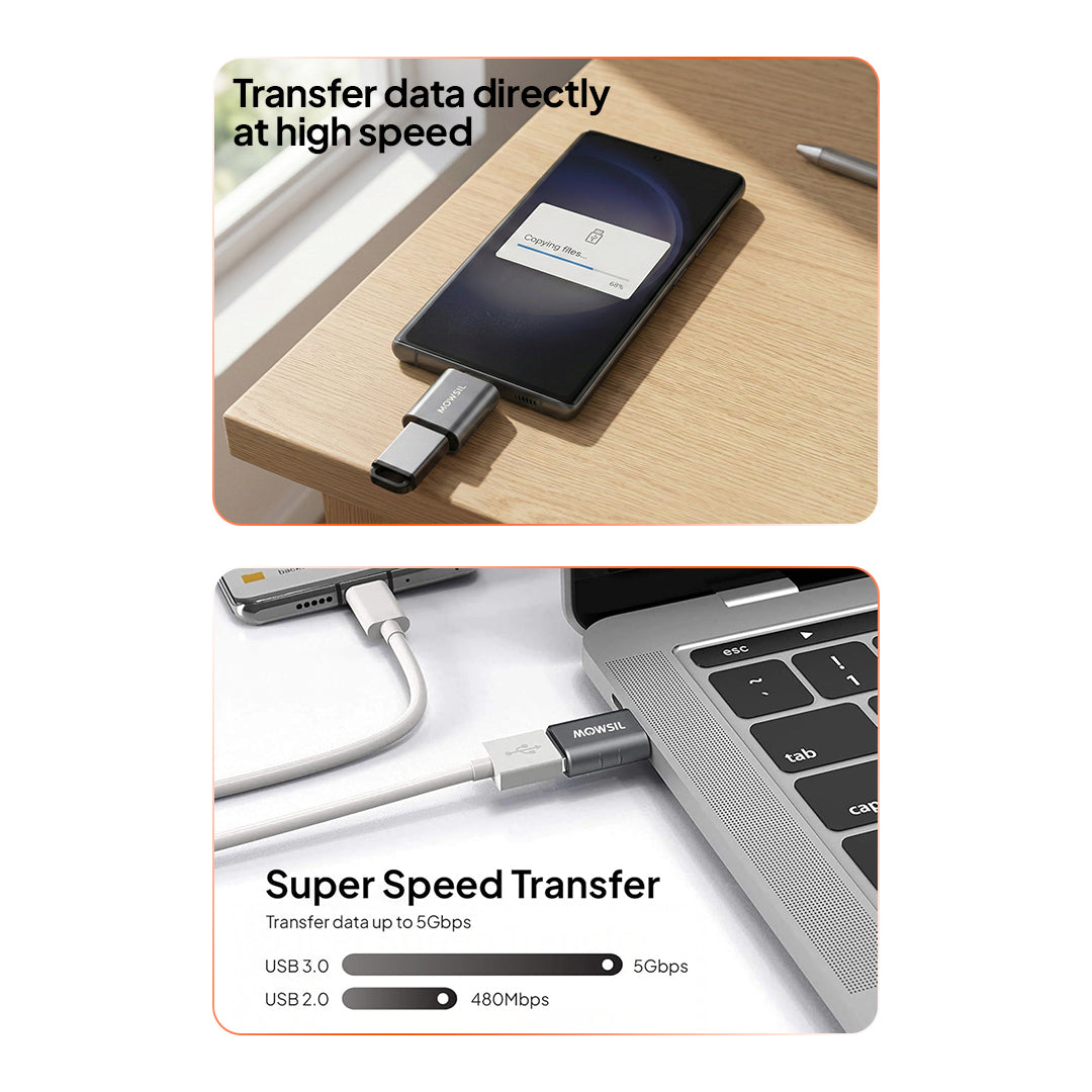 محول Mowsil USB-C إلى USB-A OTG