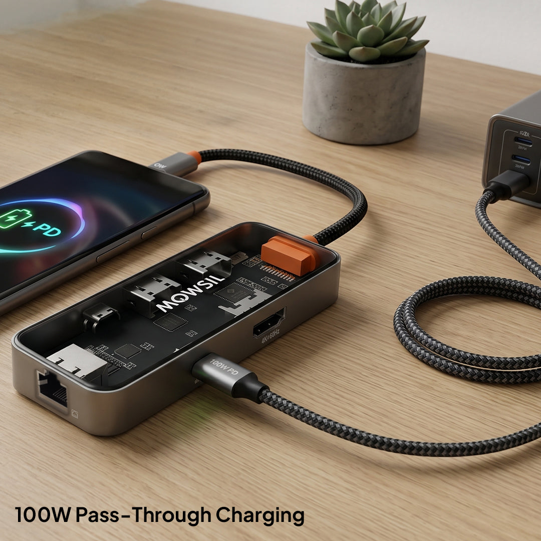 Mowsil 6-in-1 USB-C Hub
