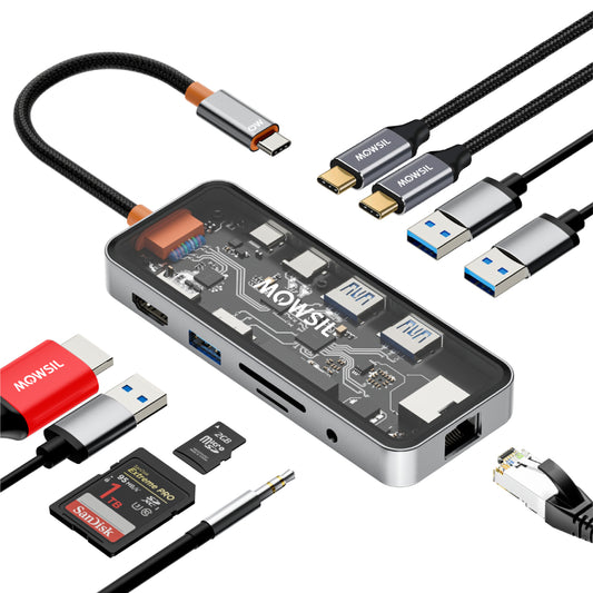 Mowsil 10-in-1 USB-C Hub Docking Station dubai