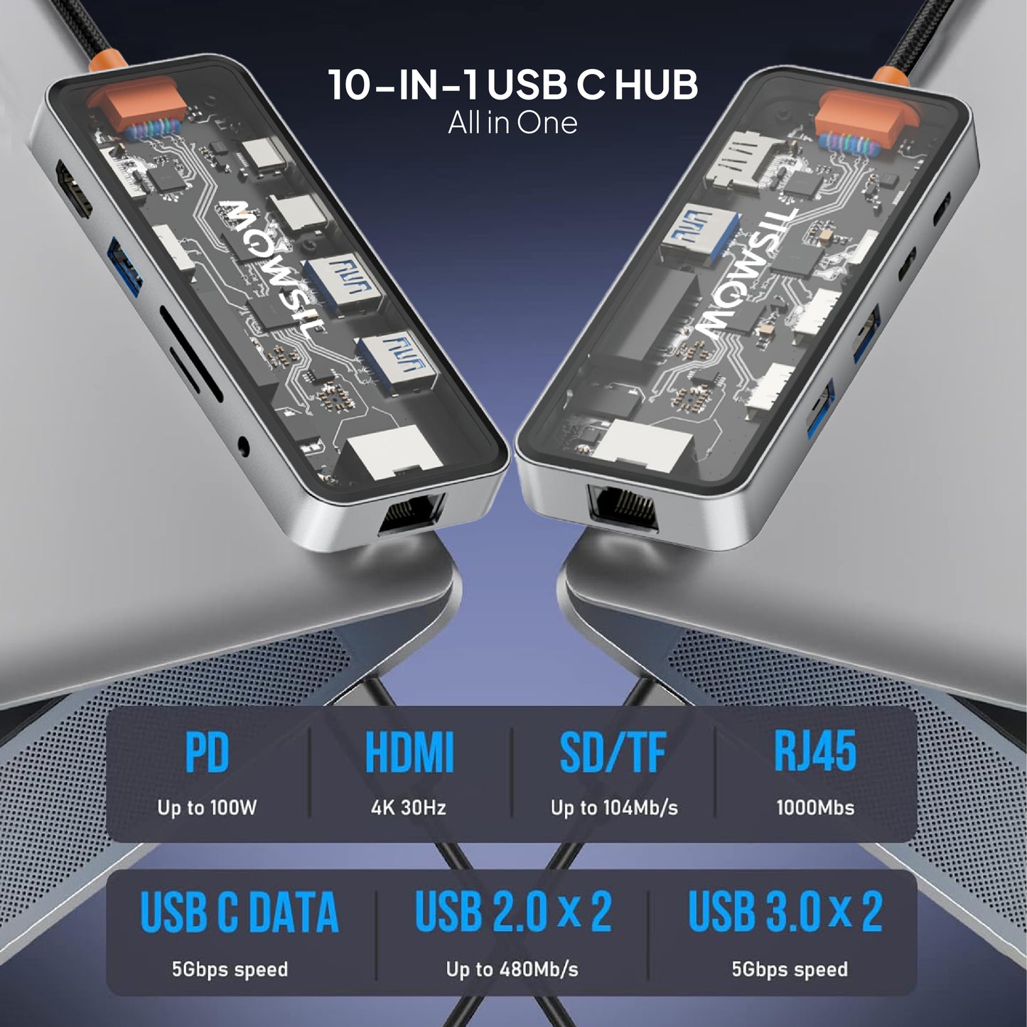 موزع مووسيل USB-C 10 في 1