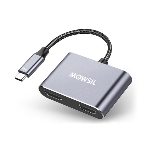 محول Mowsil USB-C إلى HDMI مزدوج 4K