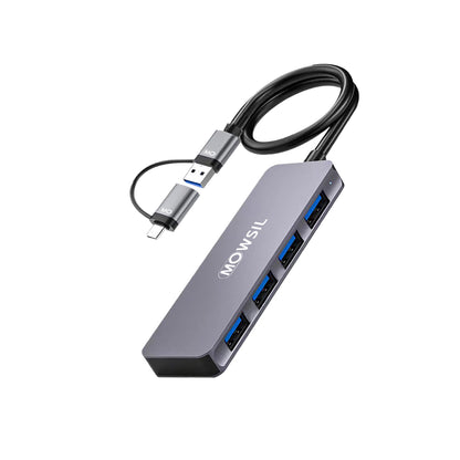 موزع موسيل من النوع C + USB 4 منافذ USB 3.0