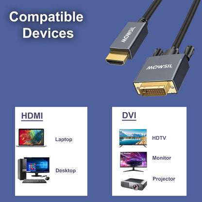 كابل مووسيل HDMI إلى DVI-D بطول 2 متر