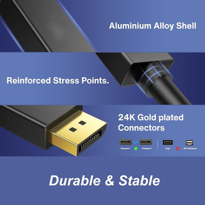 كابل Mowsil HDMI إلى DP 4K
