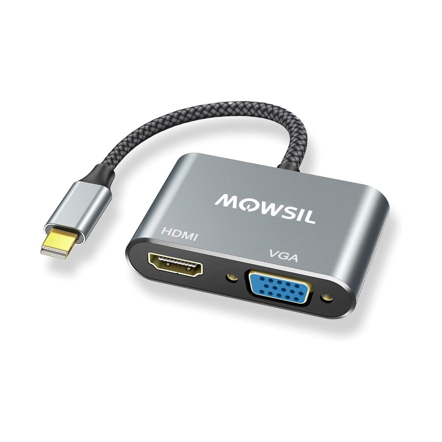 محول Mowsil Mini DP إلى VGA+HDMI