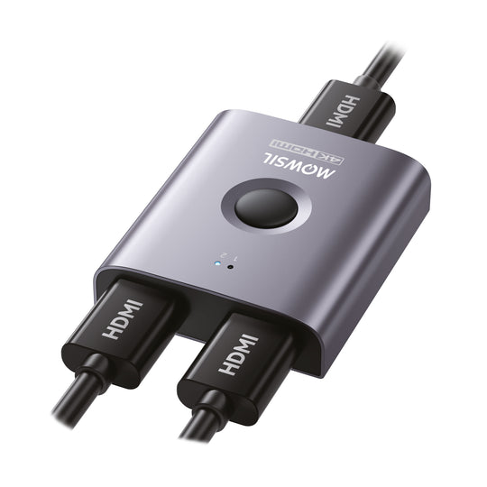 مفتاح Mowsil HDMI 2 في 1 مخرج 4K@60Hz