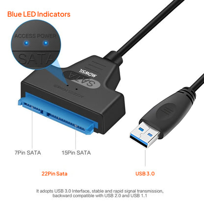محول كابل Mowsil USB 3.0 إلى SATA