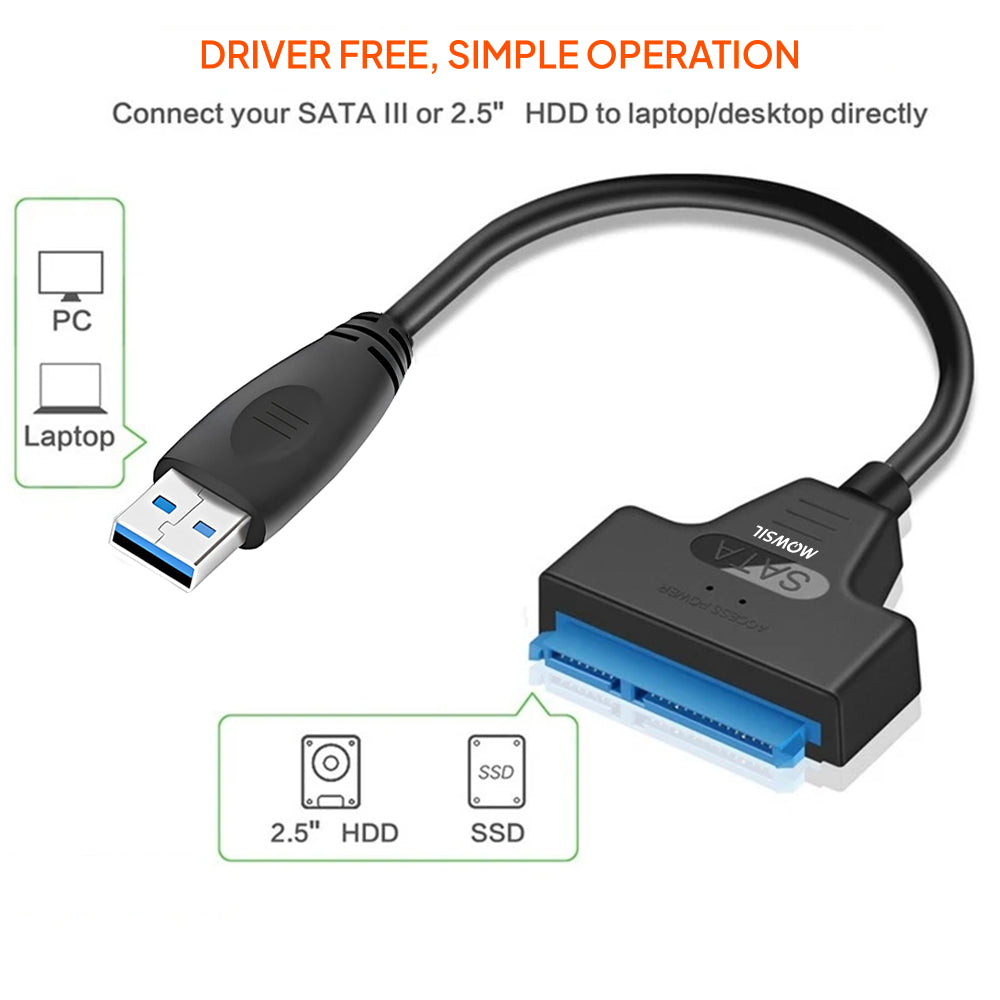محول كابل Mowsil USB 3.0 إلى SATA
