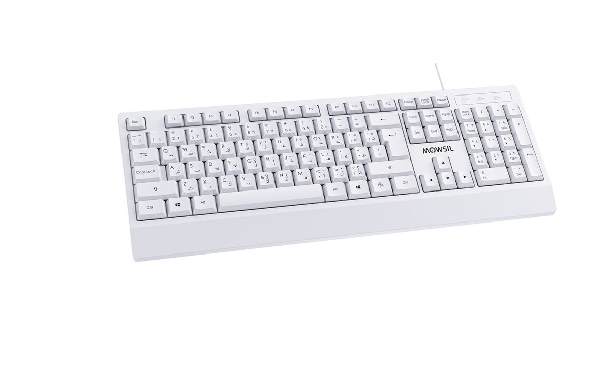 MOWSIL MR140 Wired Keyboard White