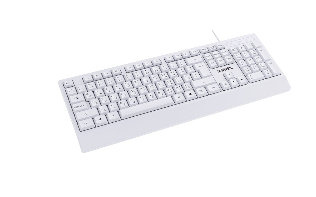 MOWSIL MR140 Wired Keyboard White