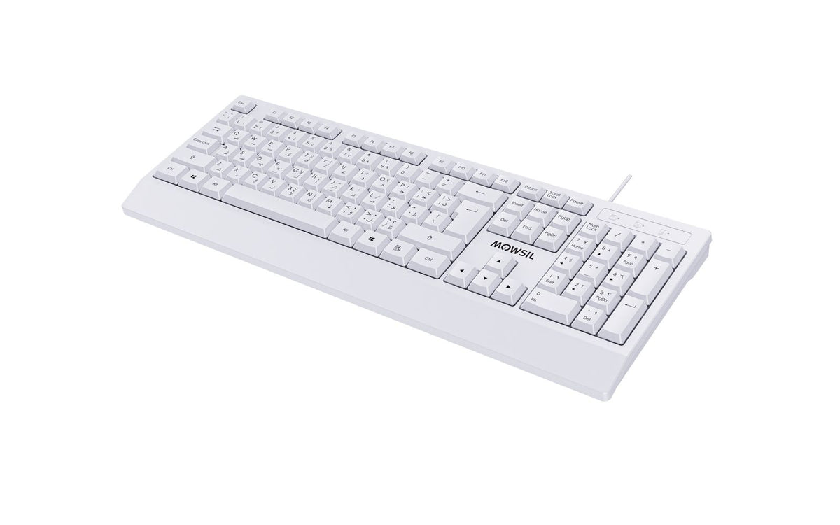 MOWSIL MR140 Wired Keyboard White