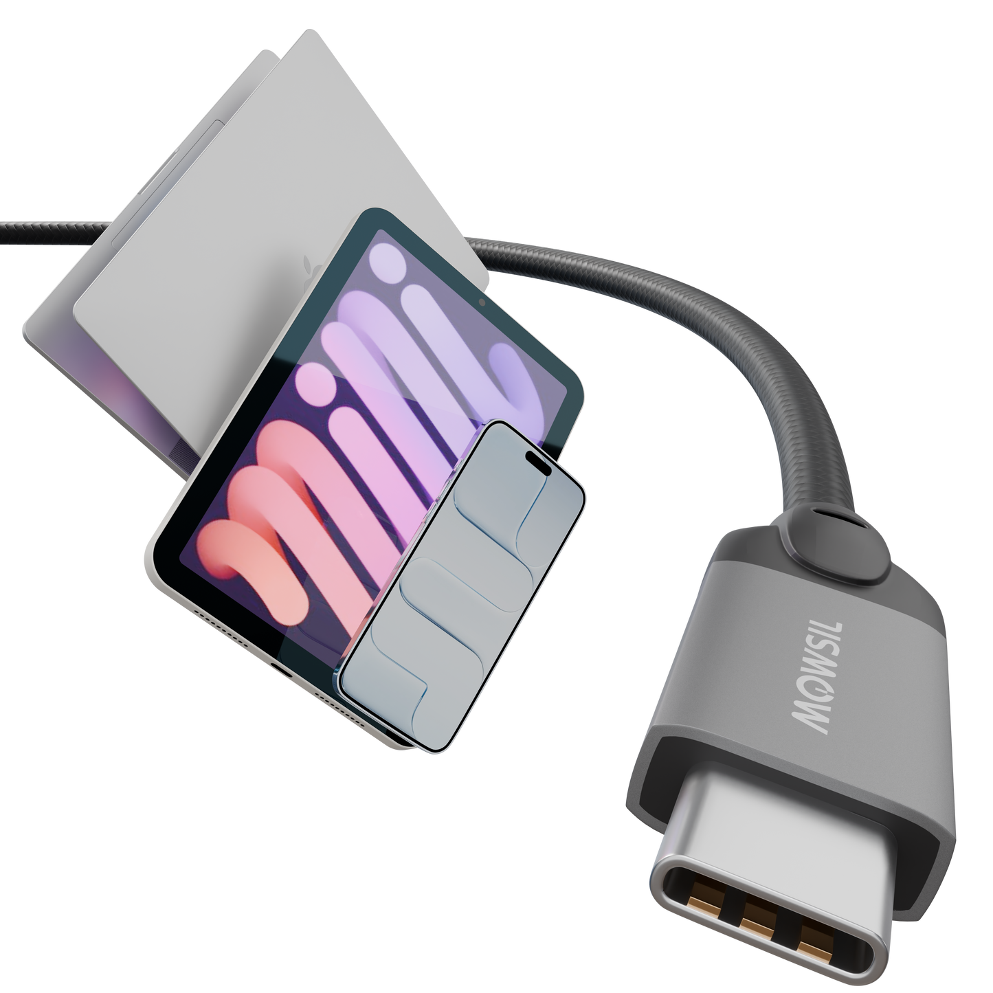 Mowsil USB-C Video Cable 4K 20Gbps 100W PD | Braided Type-C to Type-C for MacBook & iPad