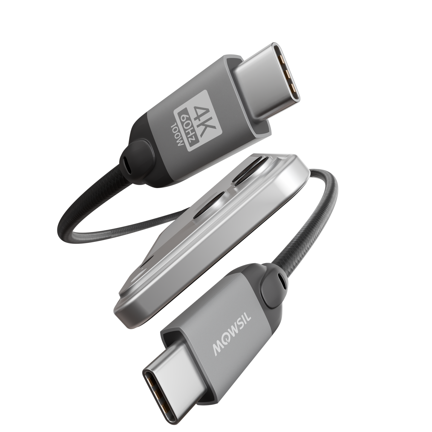 Mowsil USB-C Video Cable 4K 20Gbps 100W PD | Braided Type-C to Type-C for MacBook & iPad