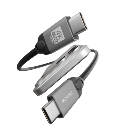 Mowsil USB-C Video Cable 4K 20Gbps 100W PD | Braided Type-C to Type-C for MacBook & iPad