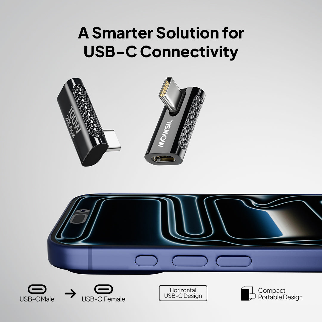 USB-C U Adapter (Male to Female) 2 Pack