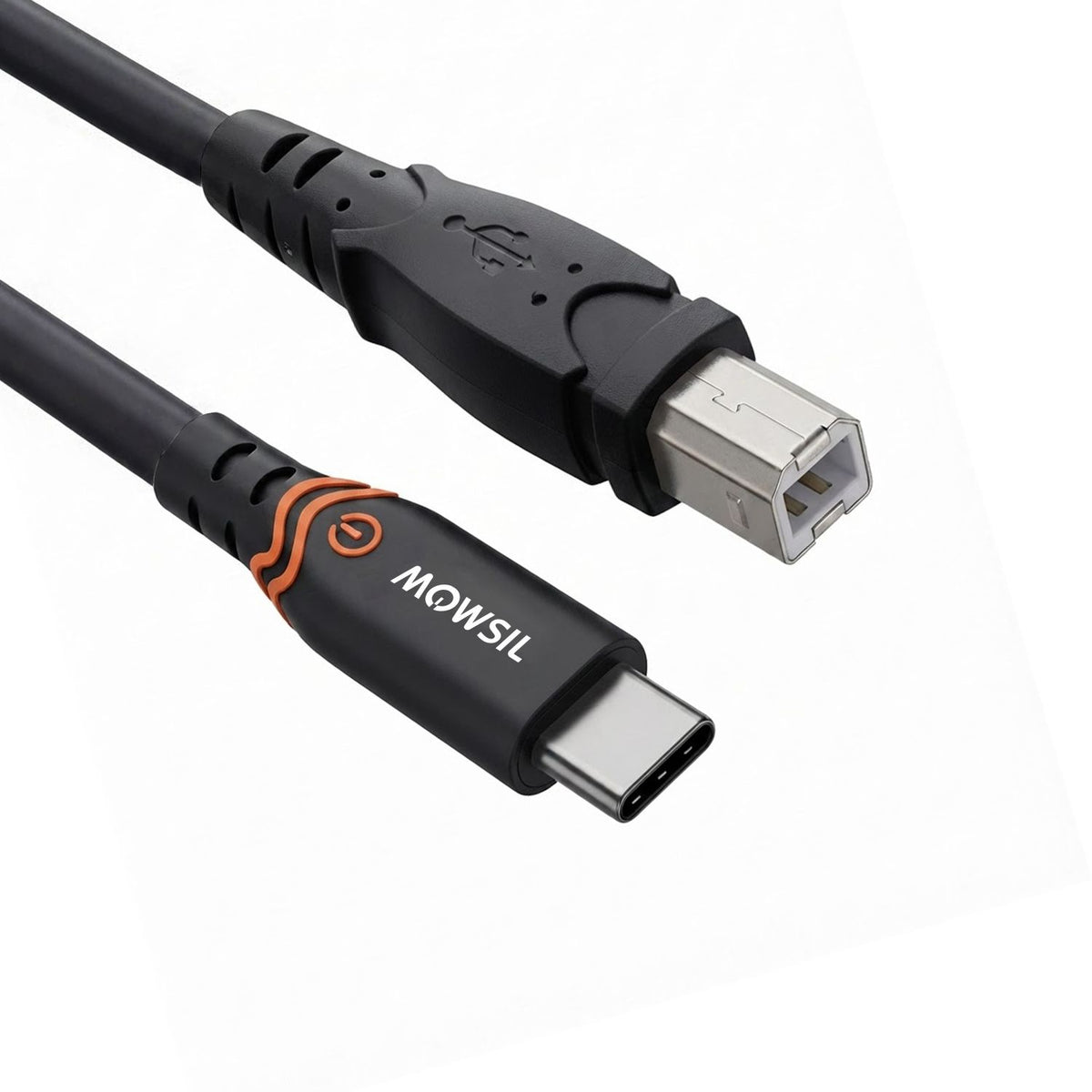 Mowsil USB-C to USB-B Printer Cable, USB 2.0, 480Mbps-1.5M