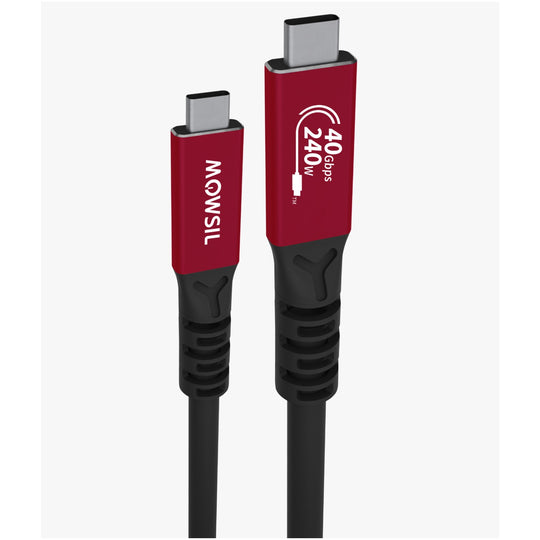 Mowsil USB4 Cable Thunderbolt 4 | 8K@60Hz, 40Gbps, 240W PD Fast Charging USB-C to USB-C | Laptop Monitor