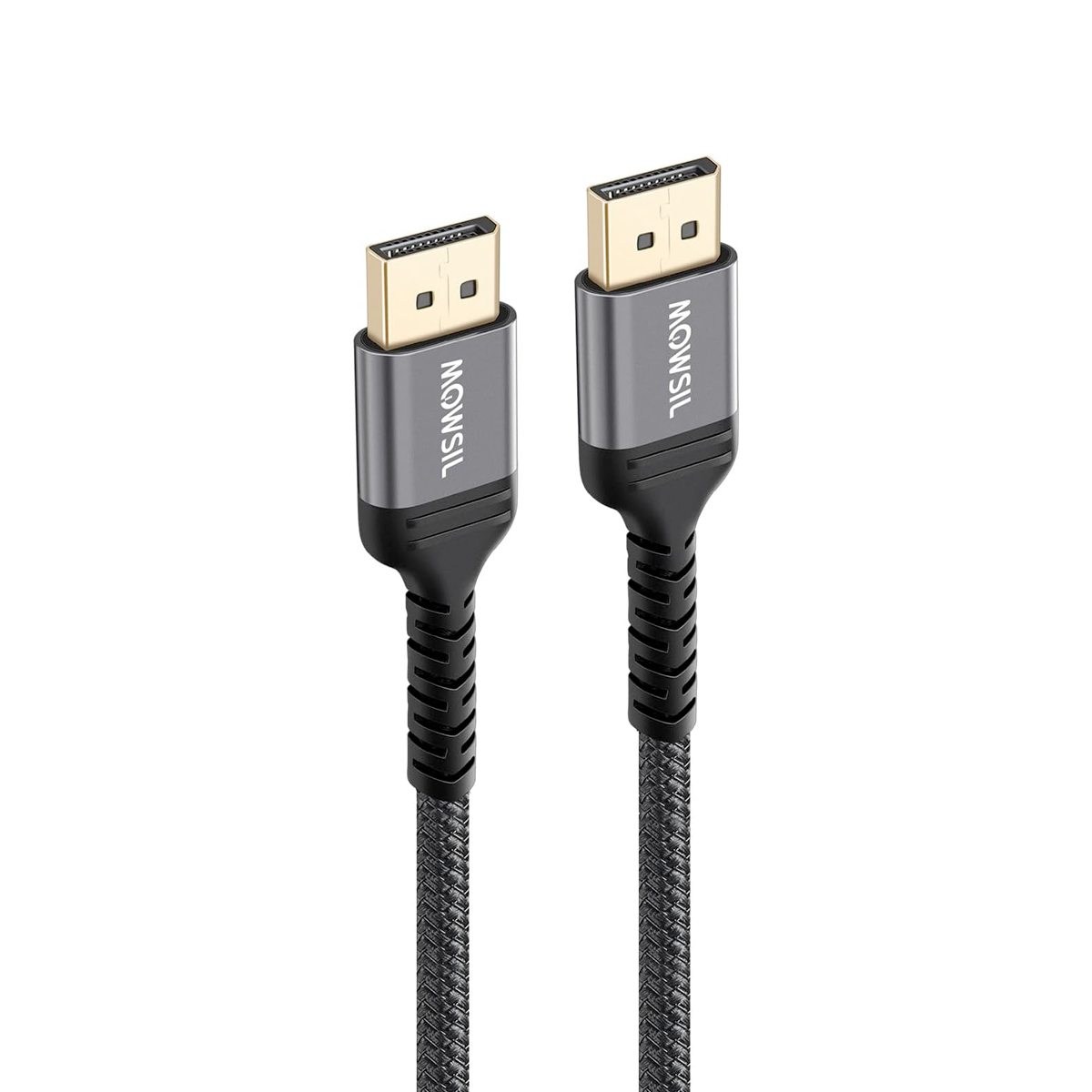 Mowsil 4K DisplayPort Cable DP 1.2 | 4K@60Hz 2K@165Hz Gold-Plated Braided High-Speed Cable for PC & Gaming Monitor