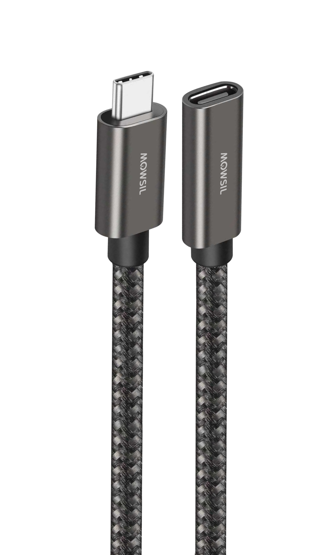 Mowsil USB-C Extension Cable 1.5M, USB 3.2 Gen2 Braided Type-C, 10Gbps Data, 60W PD Fast Charging, 4K@60Hz