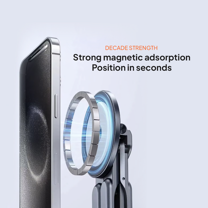 Mowsil 3-in-1 Magnetic Universal Laptop, Tablet & Phone Stand with Foldable aluminum alloy Desktop Holder, Adjustable Heights & Viewing Angles for MacBook, iPad, iPhone, Surface & More