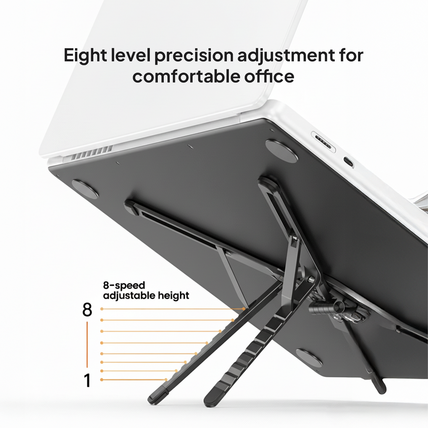 Mowsil 3-in-1 Magnetic Universal Laptop, Tablet & Phone Stand with Foldable aluminum alloy Desktop Holder, Adjustable Heights & Viewing Angles for MacBook, iPad, iPhone, Surface & More